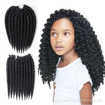 Senegalese Twist Braided Locs Synthetic Pre Stretched Hair Extension Ombre Color Crochet Box Braid Kids Braiding Hair